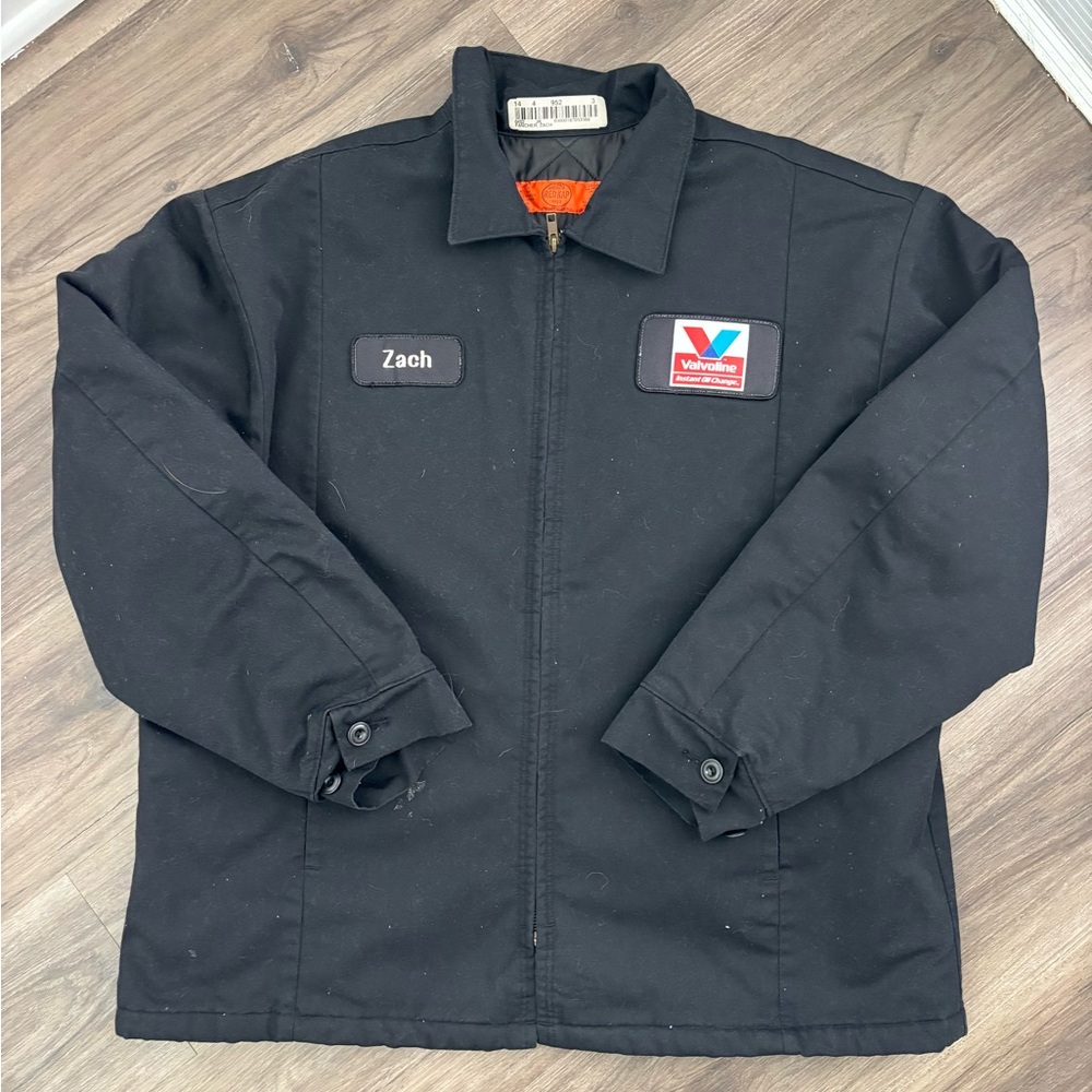 Red Kap Black Work Jacket with Patches